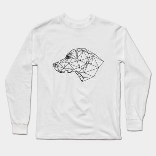 Wireframe Low Poly Art of a Dog Long Sleeve T-Shirt